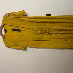Lulus Golden Yellow Wrap Maxi Dress